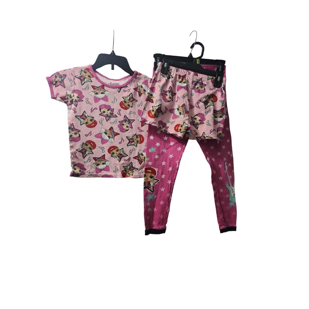 LOL Surprise Girls 3-Piece Pajama Set Size 10 Pink Cotton Loungewear Sleepwear